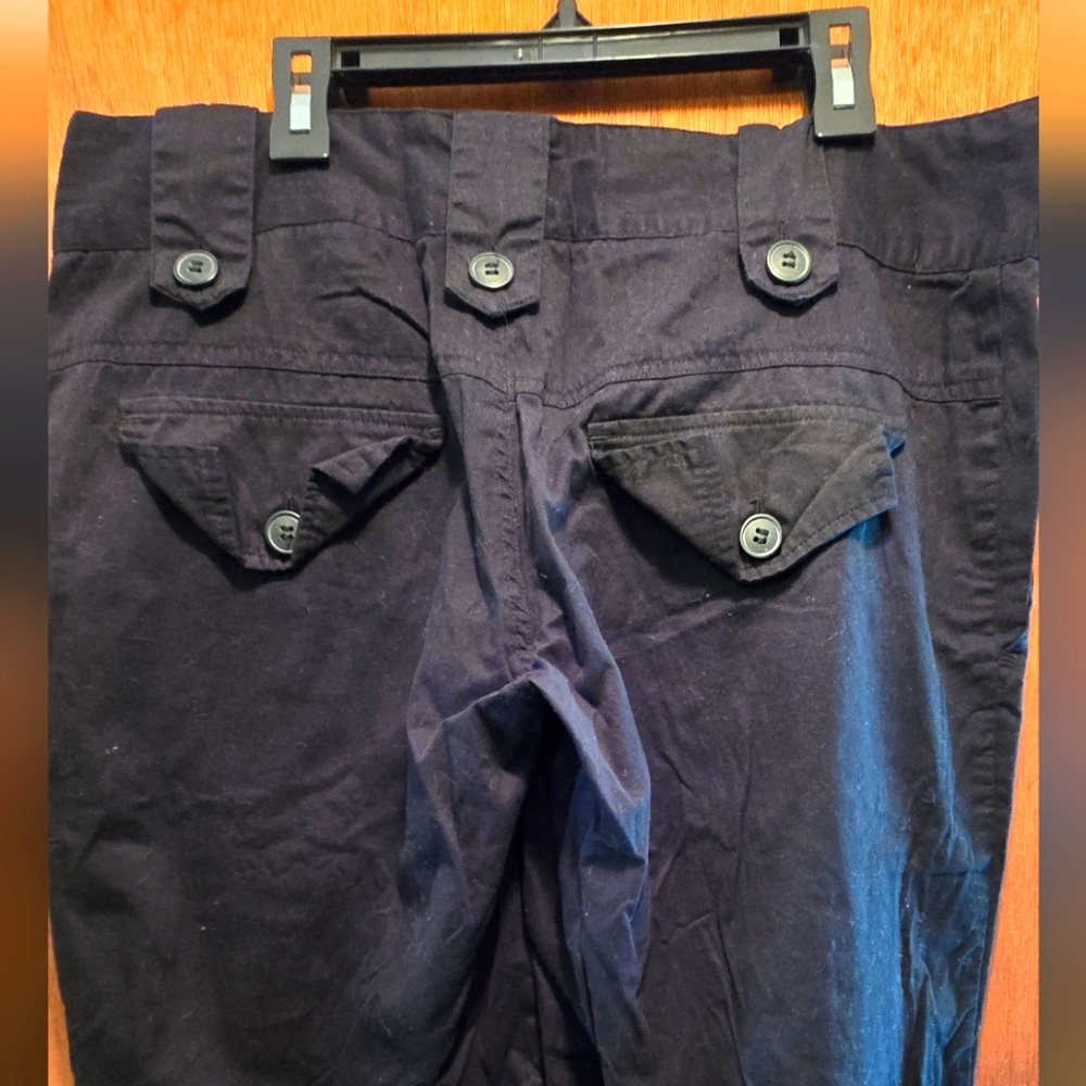 I ♥️ U Black Baggy Cool Lightweight Pocket Detailed Pants Sz11 Jr - Picture 7 of 8